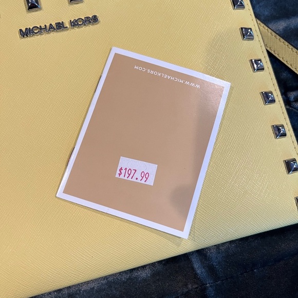 Michael Kors Yellow Studded Wristlet - Picture 6 of 6